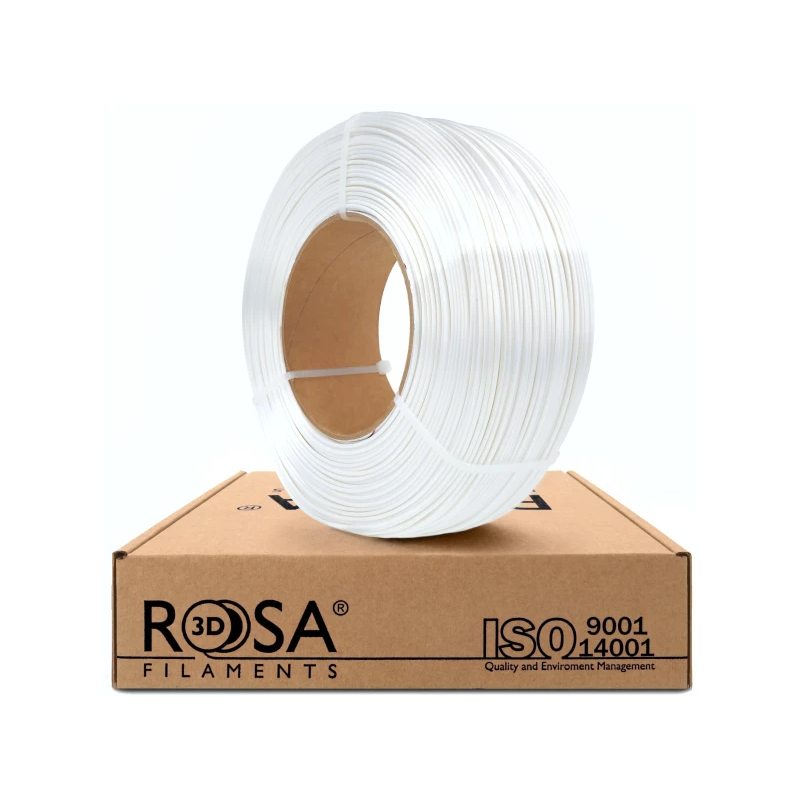 White ReFill PLA Silk 1kg 1,75mm Rosa3D