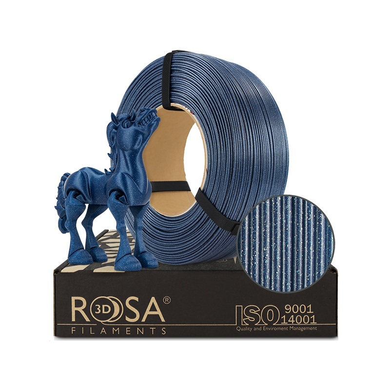 GALAXY Navy Blue ReFill PLA 1,75mm 1kg Rosa3D