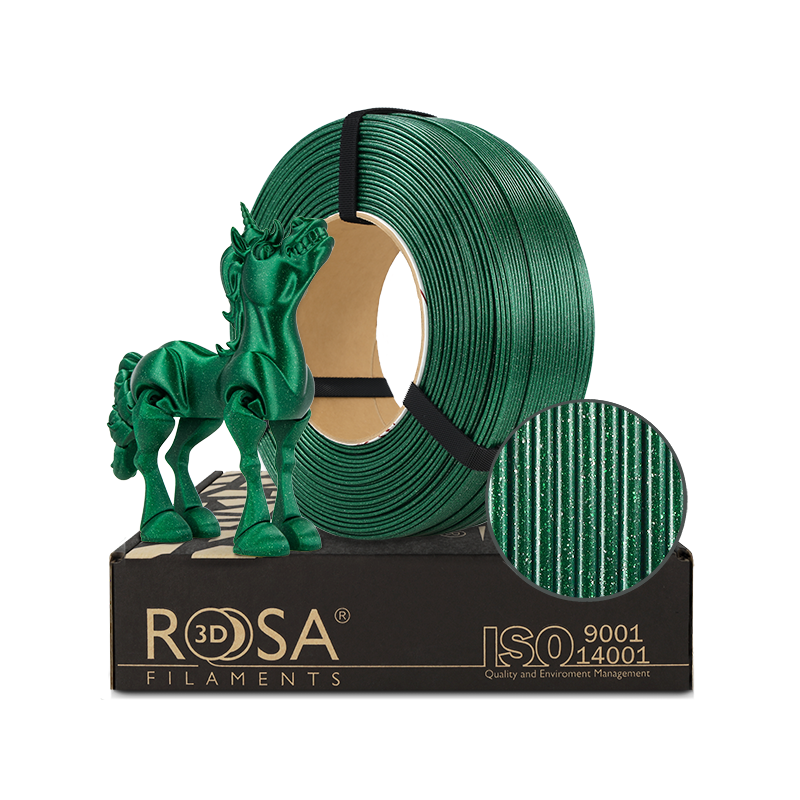 GALAXY Emerald Green ReFill PLA 1,75mm 1kg Rosa3D