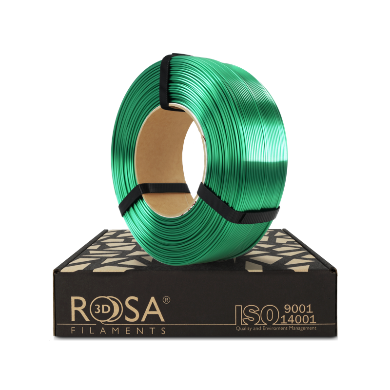 Emerald Green ReFill PLA-Silk 1,75mm 1kg Rosa3D