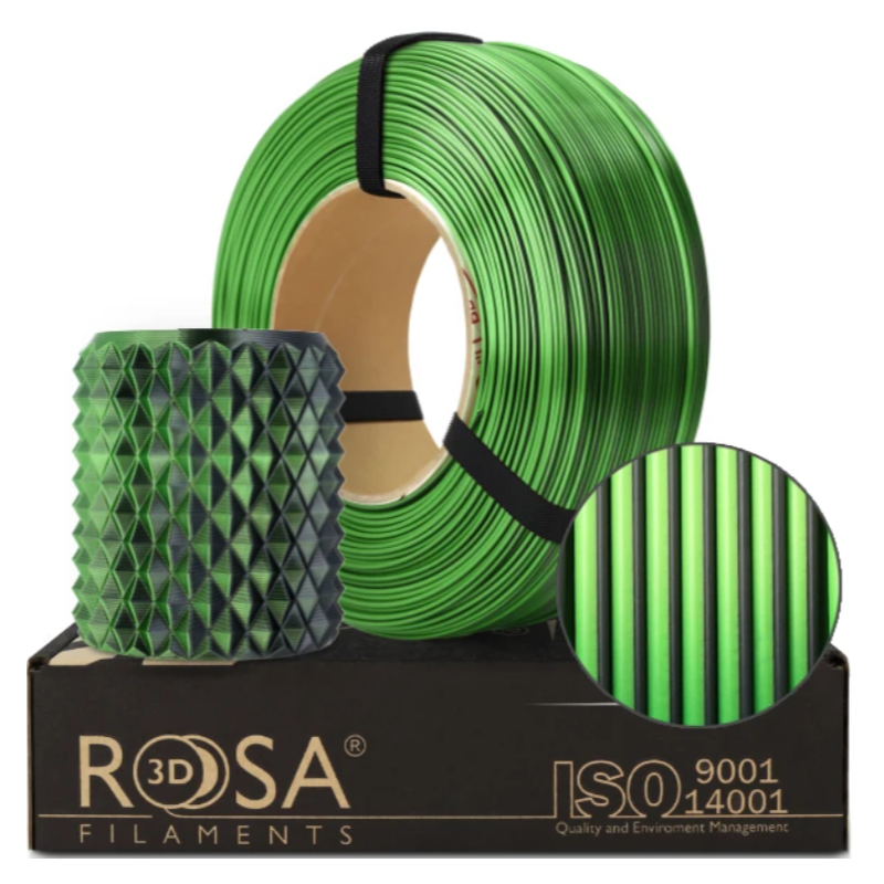 Mistic Green 1kg ReFill PLA Magic Silk 1,75mm  Rosa3D